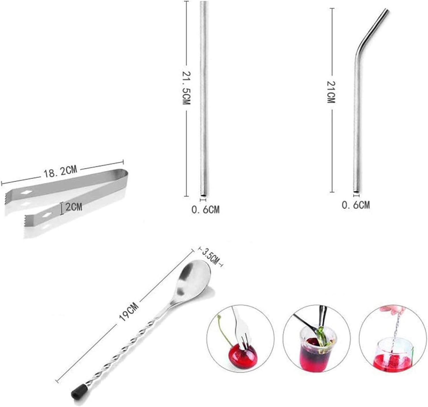 Bar Set | 15-Piece Home Cocktail Shaker Set | Stainless Steel Bar Tools with Rotating Stand | Bartender Kit for Professional and Beginners (Size: 750ml)