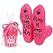 Bring Me Coffee Fuzzy Pink Socks - Novelty Cupcake Packaging for Her - Birthday Gift Idea for Women, Mom, Wife, Sister, Friend or Grandma - 1 Pair Christmas Stocking Stuffers