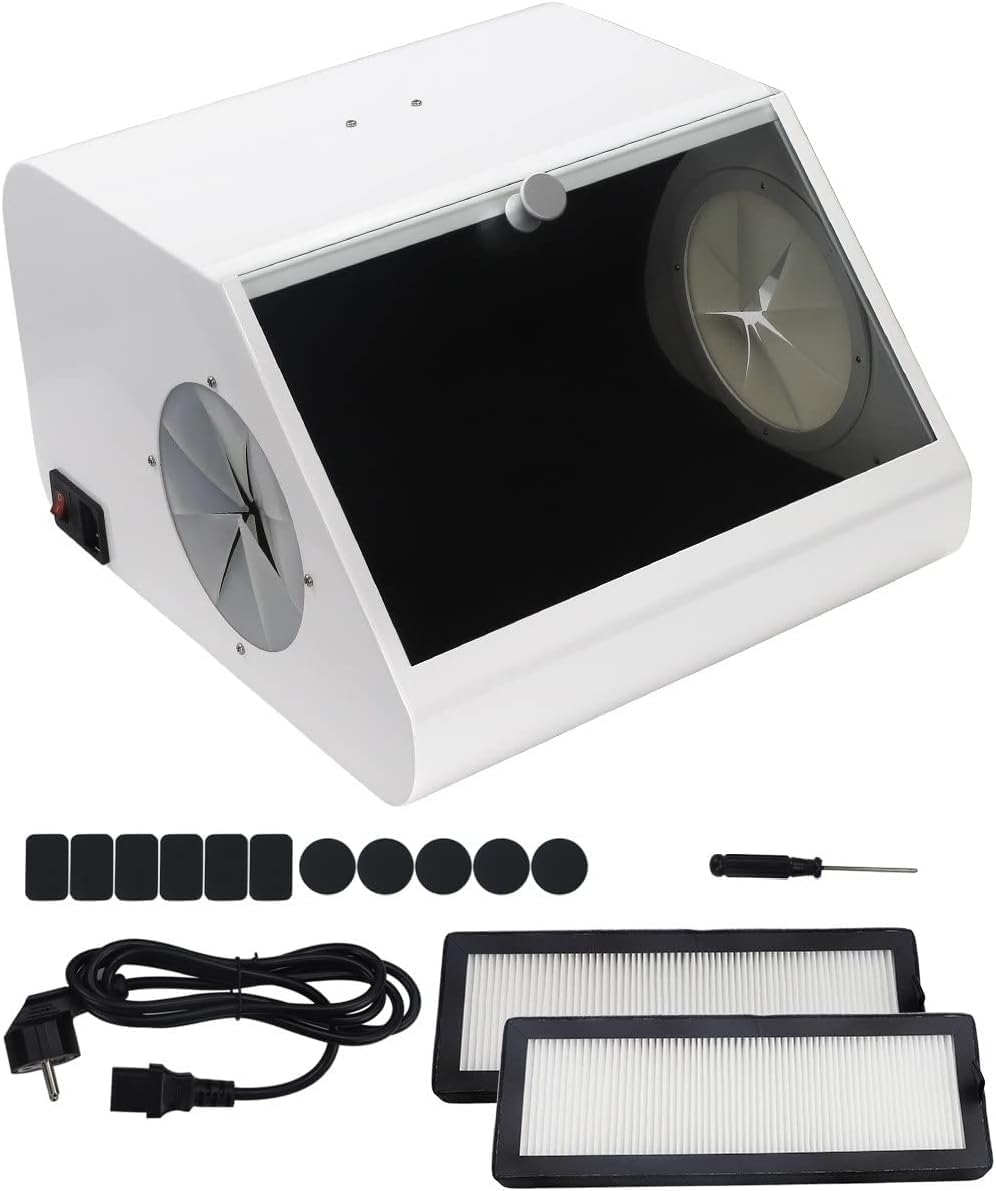Bonew Light Global-Dental Lab Sandblaster Dust Collector High Strength Led Vacuum Extractor Box Grinding Polishing Box Lapping Protector Sandblasting Dust-Proof Case
