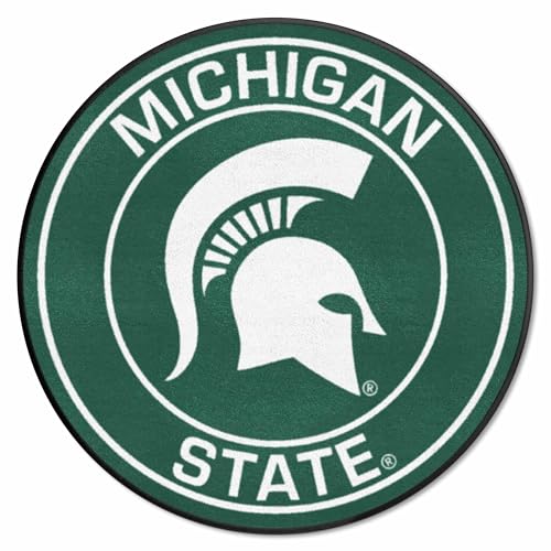 FANMATS 18620 Michigan State Spartans Roundel Rug - 27in. Diameter