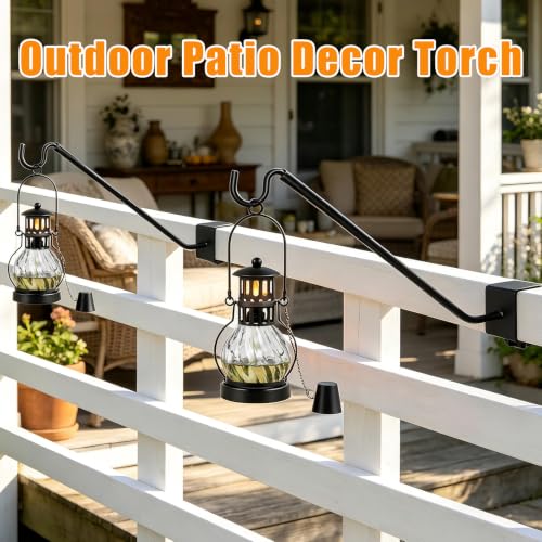 2 Pack Garden Citronella Torches with Universal Clamp, 14 Oz by CMAQIL - Used condition - Image 3