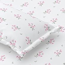 Single Bed Cotton Bedsheet with 1 Pillow Cover, 100% Pure Cotton Single Bedsheet 60×90 Inches, 240 TC Soft Breathable Floral Bed Sheet – (Pastel Daisy)