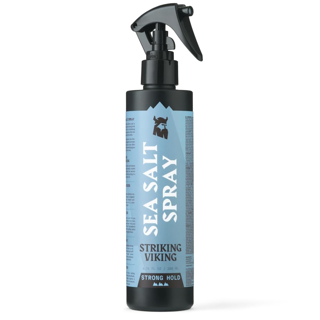 Striking Viking Sea Salt Spray for Men - 6 76 Fl Oz Blue Ocean Scent - Strong Hold