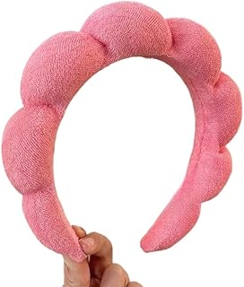 Tiara de Pelúcia Nuvem para Cabelo - Confortável e Fofa - Ideal para Skincare e Makeup (Rosa Choque)