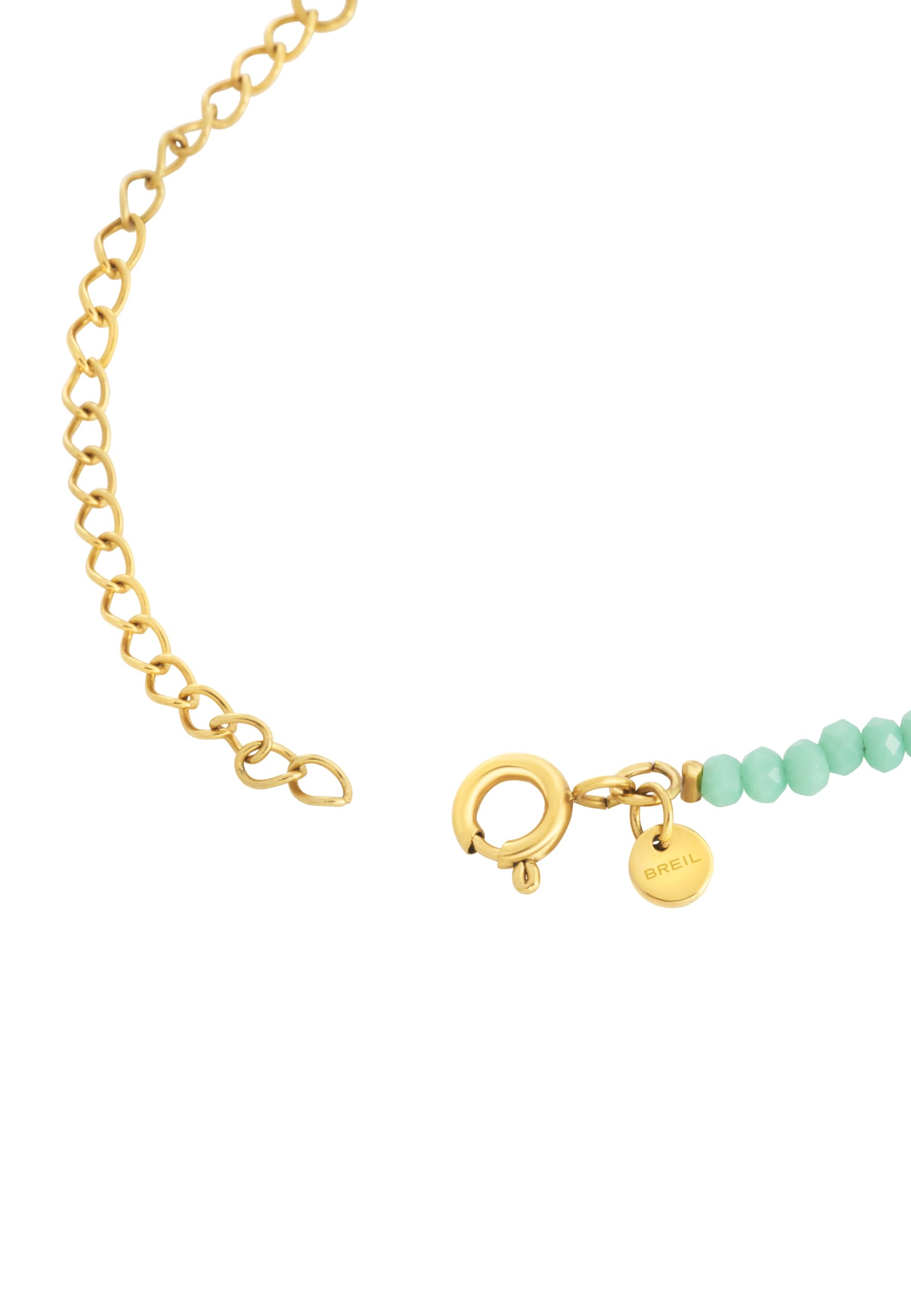 Breil, Collezione B Rocks, Bracciale da Donna in Acciaio Colorato, con Pietre Naturali, Lunghezza Regolabile, Chiusura a Moschettone, Misura 21 Cm, Gioielli Donna e Ragazza