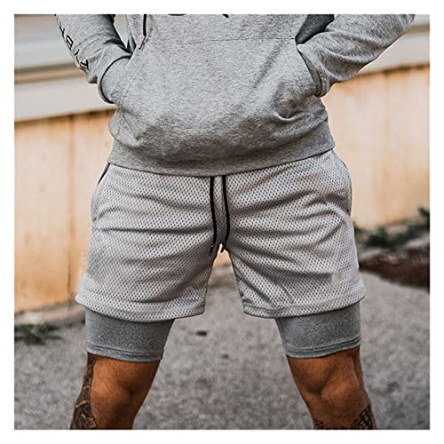 Shorts 2 en 1 respirants hommes à séchage rapide pour le gym