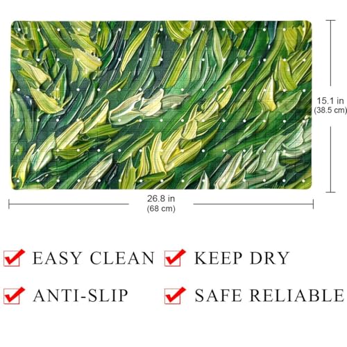 Tapete de bañera Green Art Wheat Field antideslizante 5