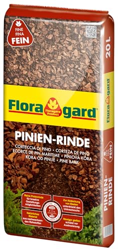 Floragard Mulch Pinienrinde 2-8 mm 20 L - superfein - dekorativer Bodenbelag - unterdrückt Unkrautwuchs - naturbelassen - für mediterranes Flair - auch zur Kübel-Abdeckung Floragard Mulch Pinienrinde 2-8 mm 20 L - superfein - dekorativer Bodenbelag - unterdrückt Unkrautwuchs - naturbelassen - für mediterranes Flair - auch zur Kübel-Abdeckung