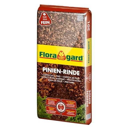 Floragard Pinienrinde 2-8 mm 20 Liter Mulch, Erdfarben