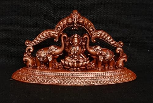 Image of Mahalakshmi with Paired Elephants Murti Idol - 1.3 in
