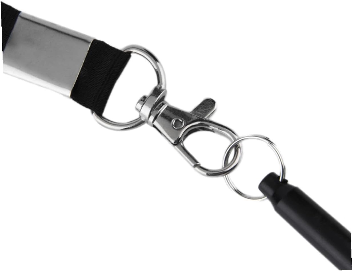 Stop Barking Dog Whistle with Frequency Rod and Strap Black Nickel-Plated Brass Training Tool for Humane Behavior Control and Recall