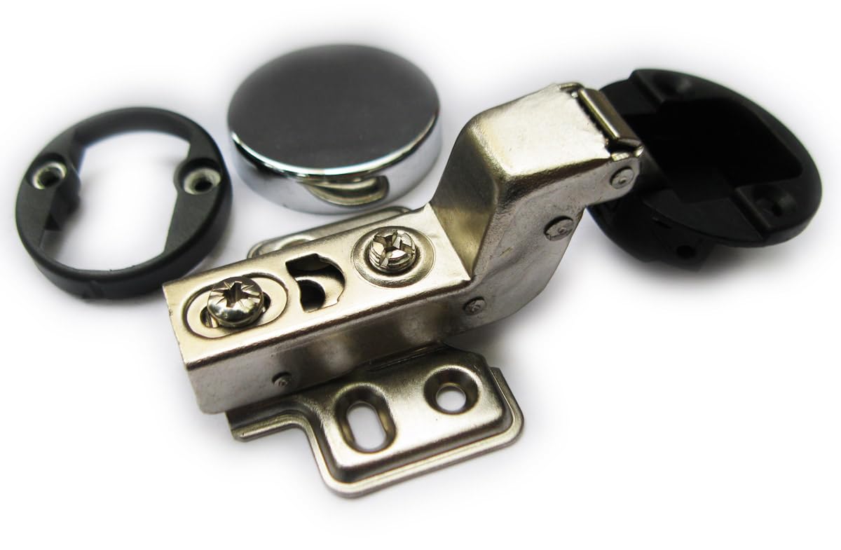 HnfshopDia 1.5"/35mm European Style Insert Hydraulic soft-close Hinge for Glass door of Cabinet Kitchen cupboard