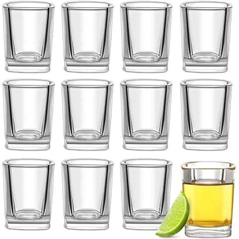 12 Vasos de Chupito de Cristal Cuadrados de 6cl Praknu Cover
