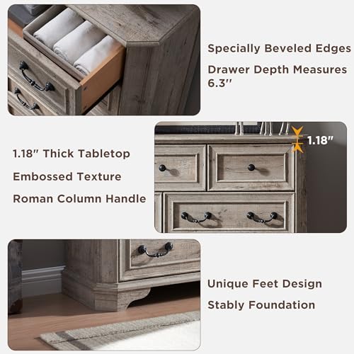 T4Tream Farmhouse 7 Drawers Dresser For Bedroom thumb #4