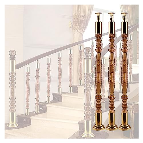 Rampe d'escalier en cristal acrylique marron 85 cm lot de 3