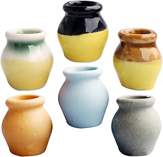 ibasenice Doll House Decoration Vases Set 1: 12 Scale Chinese Style Ceramic Vase Mini Porcelain Flower Bud Vase Ornament for Photography Props Dollhouse Supplies