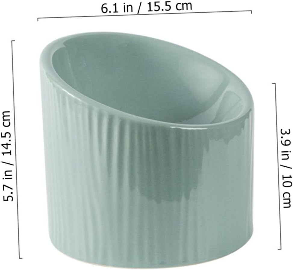 1pc Elevated Ceramic Cat Bowl for Pet Feeding Cervical Stable Capacity Comfortable Eating