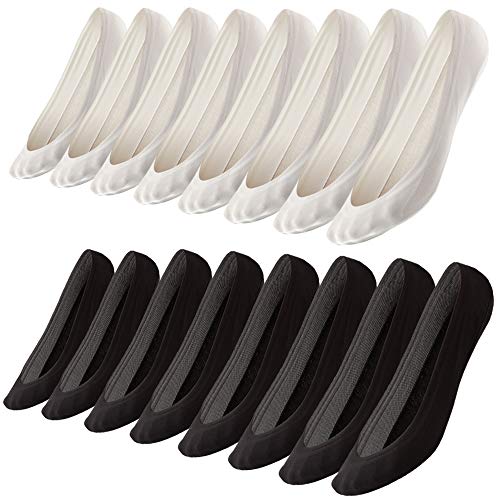 Image of No Show Socks for Women Non Slip Thin Low Cut Liner Socks for Flats | No-Show Socks Cotton Nylon Silicone Gel Grip Anti Slip Soft Breathablility Comfortable Fit for Flats Loafers Sneakers Clogs