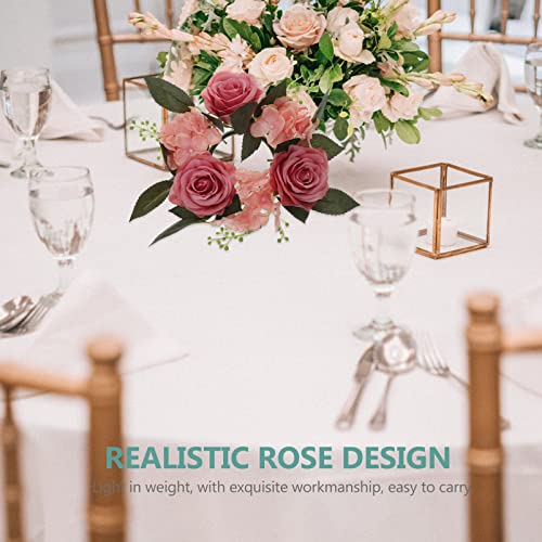 Abaodam 3Pcs Pink Thanksgiving Wedding Floral Taper Party Tabletop Day Artficial Rings Hoop Artificial Flowers Table Silk Decor Candle Ring Candles Front Small Christmas Spring Summer #TOP1