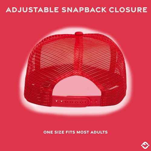 Image of Funky Junque Blank Mesh Foam Lightweight Snapback Trucker Hat | Lightweight Foam Trucker Hat with Breathable Mesh Back, Golf Beach and Street Style, Trendy Trucker Hats for Men