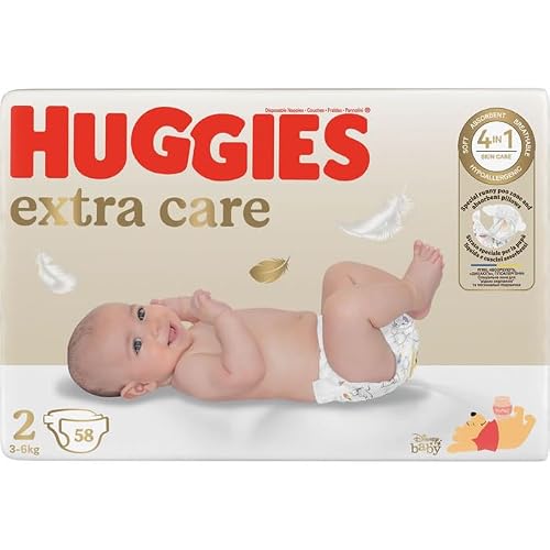 Huggies Lot de 116 couches extra absorbantes Taille 2 (3-6 Kg)