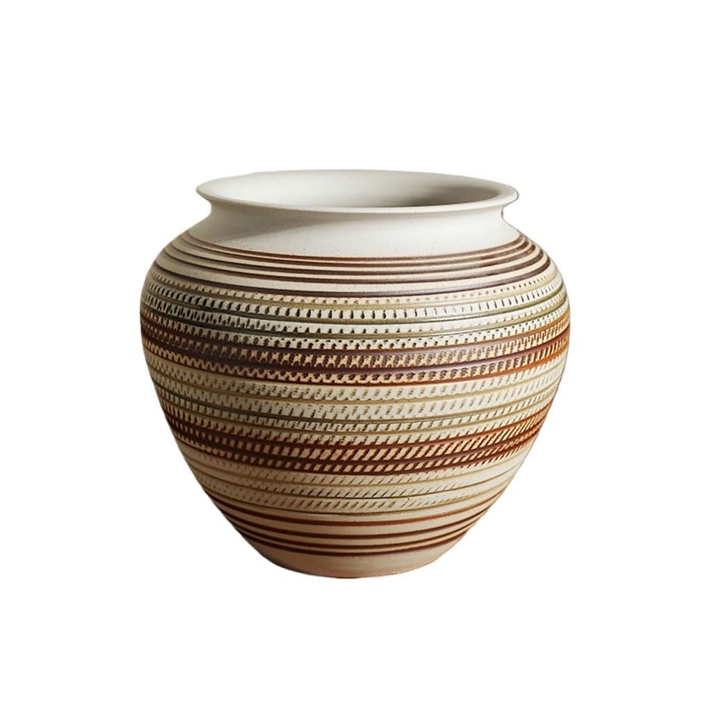 EINES Simplicity Ceramic Vase Chinese Flower Arrangement Device Living Room Hotel Entrance Ornaments(A)
