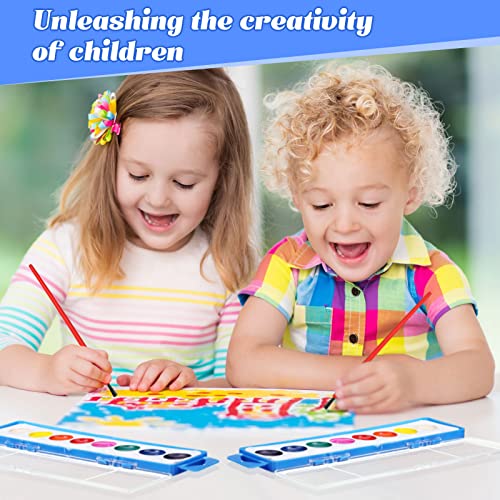 150 Pieces Bulk Watercolor Paint Set Washable Water Color Paint 8 Colors Travel Watercolor Set With Paintbrushes For Kids And Adults Students Art Party Favors School Classroom Supplies #TOP4