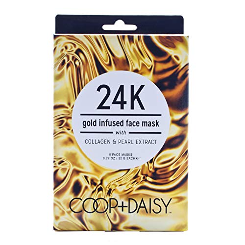 COOP and Daisy 24K Gold Infused Face Mask with Oxygen and Pearl Extract