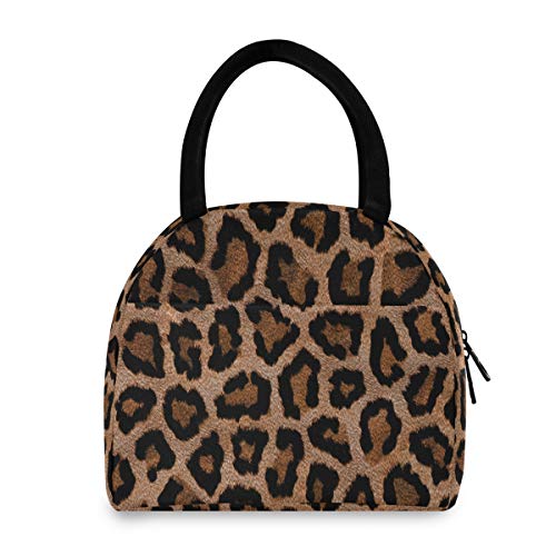 Senya Lunch Bag Insulated Lunchbox Handbag Tote Bags Reusable Cooler Containers Organizer School Outdoor For Women Men Girls Boys Kids (Leopard)… #TOP1