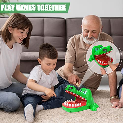 OPEIXSAYKOC Krokodil Spiel Croco Doc Spiel Spielzeug Krokodil Zähne, krokodil Spielzeug Set, Geschicklichkeitsspiel, Spaß Mund Finger beißen Familienspiel für Jungen und Mädchen