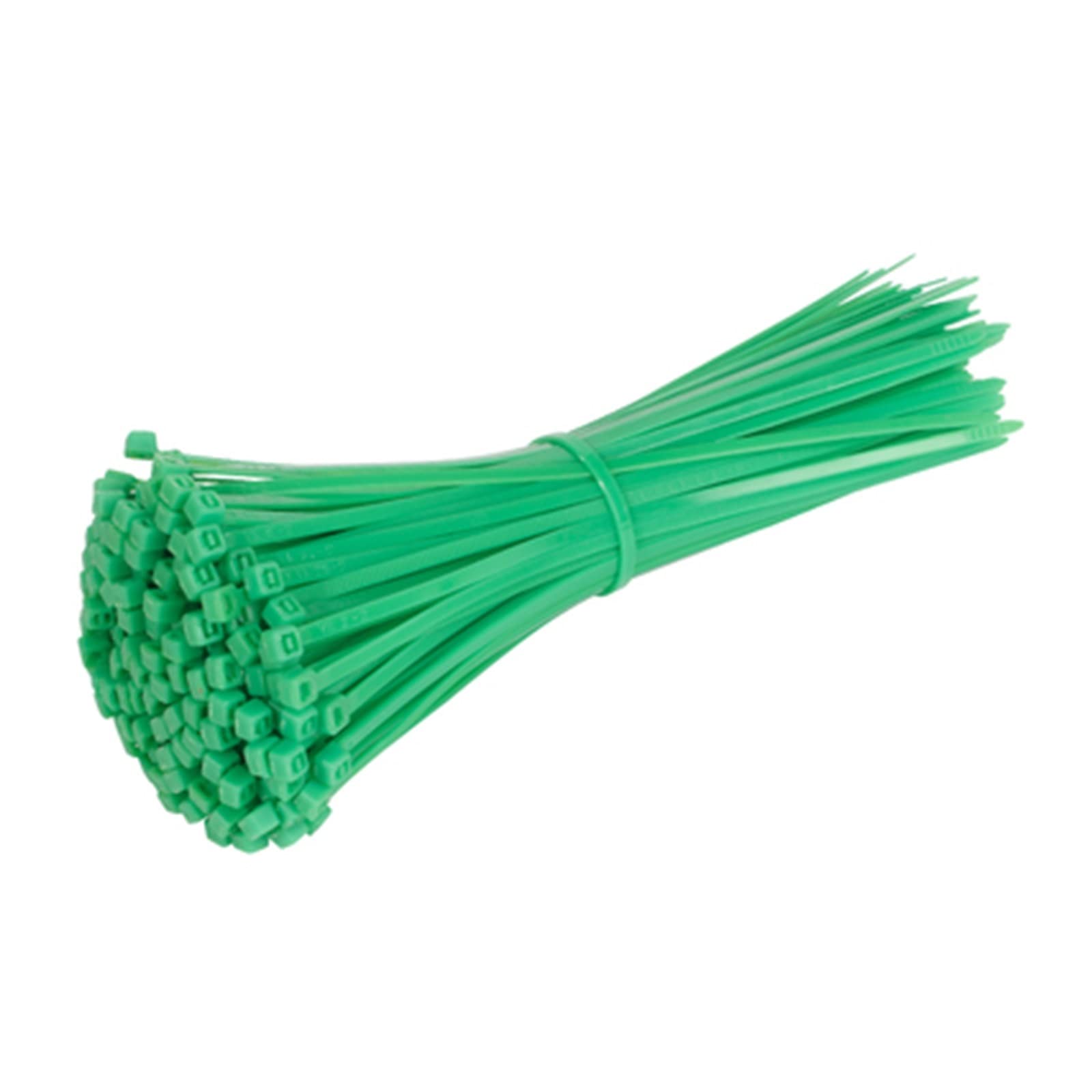 Nylon Cable Tie Buckle， Self-Locking Nylon Cable Ties 100pcs Multicolor 1.9mm x 100mm(Green)