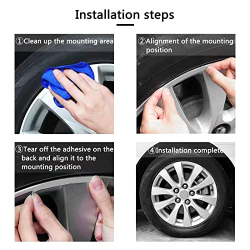 Nuoozy Reflective Wheel Rim Stripe Decal Sticker For Motorcycle Car Bicycle Night Visibility Waterproof Sliver-Gray (20Pcs) #TOP6