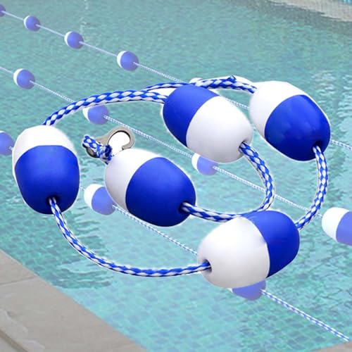 cuerda de seguridad para piscina Cordón de seguridad de piscina con boyas, cuerda de límite de piscina, divisor de carriles de longitud con ganchos y boyas, línea de boya para distinguir entre las agu