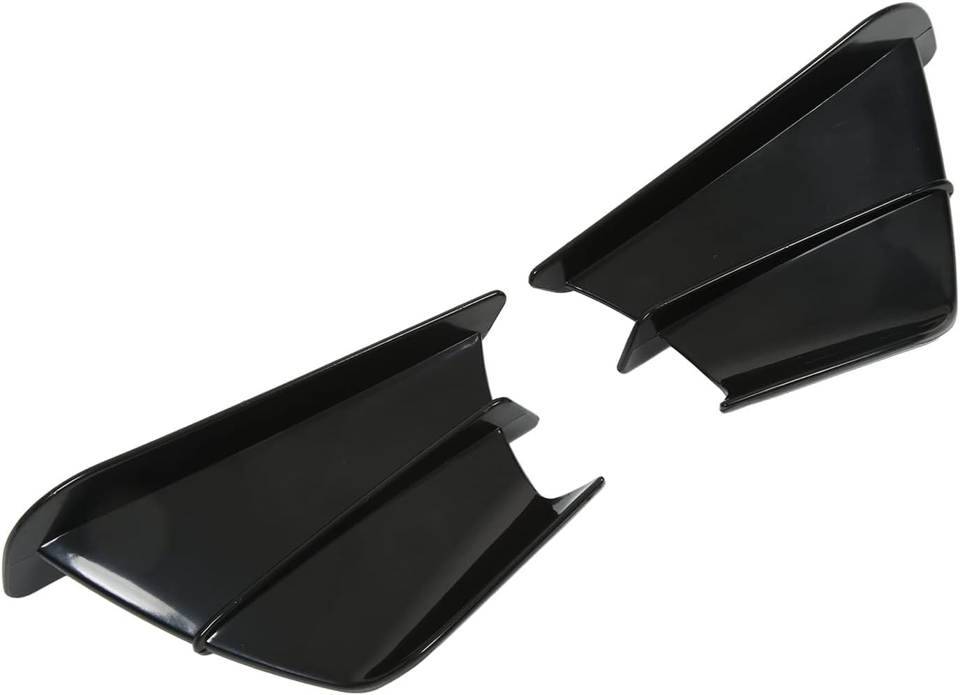 Motorcycle Wind Wing Side Spoiler, Glossy Black Fairing for Yamaha R1 R3 R25, Bright Marble Pattern