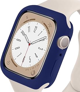 جراب Next Store متوافق مع iWatch Series 7/8/9 مقاس 45 مم، غطاء واقٍ ناعم من السيليكون المقاوم للماء (بدون واقي شاشة) (ازرق)