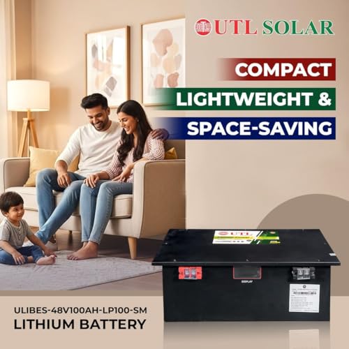 Image of UTL 48V 100Ah Lithium LiFePO4 Battery | ULIBES-48V100AH-LP100-SM | Smart BMS | 4800Wh Energy | 3500 Cycles | Zero Maintenance | Solar & Inverter Compatible | 5 Years Warranty