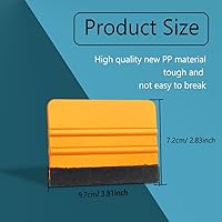 Vista 17 de 10Pcs Vinyl Squeegee Felt Edge Squeegee, Graphic Decal Scraper Applicator Tool for Car Vinyl Wrap, Window Tint, Wallpaper, Decal Sticker Black