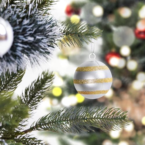 Operitacx 100pcs Christmas Foam Ball Hanger Caps, Transparent Christmas Decorative Ball Joint Kit - Image 4