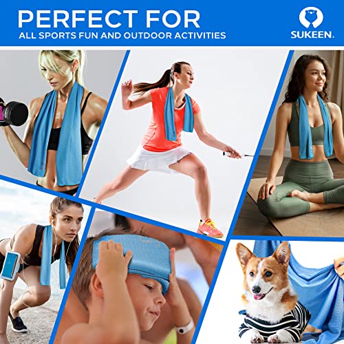 Image of KUEN [4 Pack] Cooling Towel (40 inchx12 inch), Ice Towel, Soft Breathable Chilly Towel, Microfiber Towel for Yoga, Sport, Running, Gym, Workout,Camping, Fitness, Workout & More Activities
