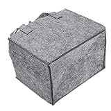 CIYODO フェルト製ワインボトルバッグ 収納 収納ポーチ 再利用可能な 用キャリア ボトル保護 ハードケース付き 赤ワイン保存に適した携帯用バッグ グレー