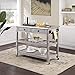 Boraam Sonoma Kitchen Cart with Stainless Steel Top, Storm Gray Wire