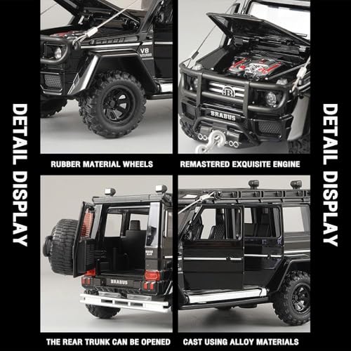 Image of 1:32 Benz G550 Adventure Edition Alloy Diecast Toy Car Pull Back Action, Sound & Light, Openable Doors for Kids (White)