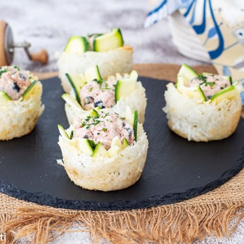 Cestini di riso con mousse di tonno e zucchine