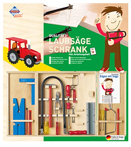 Preisvergleich Produktbild Pebaro großer Laubsäge-Schrank Klassiker mit Kinderwerkzeug