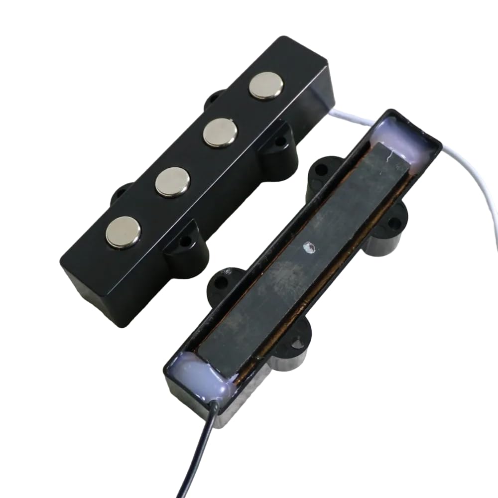 Myles Music Tonabnehmer-Set für Jazz-Bass, 4-saitig, flache Pole