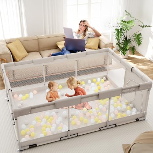 ZEEBABA Extra Large Baby Playpen, Play pen for Baby (71x47x27 inc...