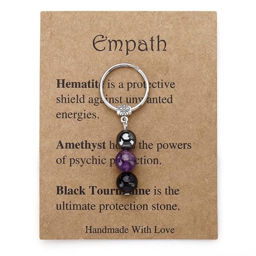 oasymala Crystal Keychain for Men & Women – Natural Stone