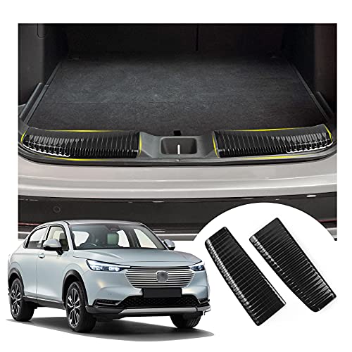 Protection de seuil de chargement en acier inoxydable pour H*onda HR-V HRV 2022 - Accessoire de voiture - Décoration de pare-chocs - Noir Cover