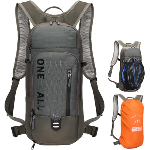 LOCAL LION ONETOALL Mochila Ciclismo 12L, Mochila Bicicleta Montaña Ligera, Mochila mtb con Funda Impermeable para MTB|Bici|Enduro|Moto|Ski|Esqui|Running para Hombre y Mujer