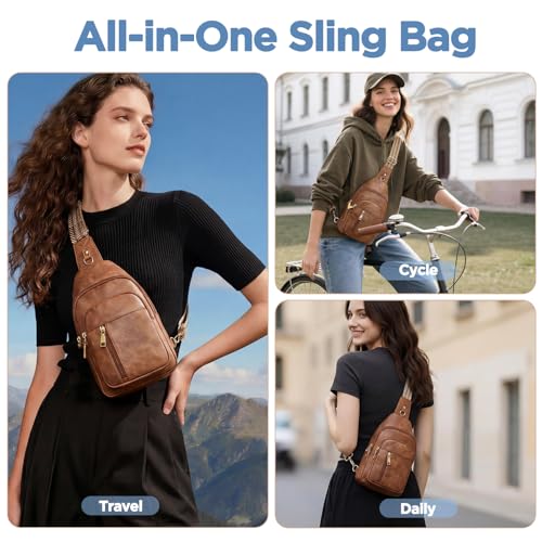 Fiiuos Anti Theft RFID Sling Bag